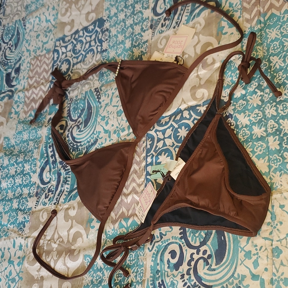 Brand new bathing suit brown size L top bottom size M Brazilian brand super sexy